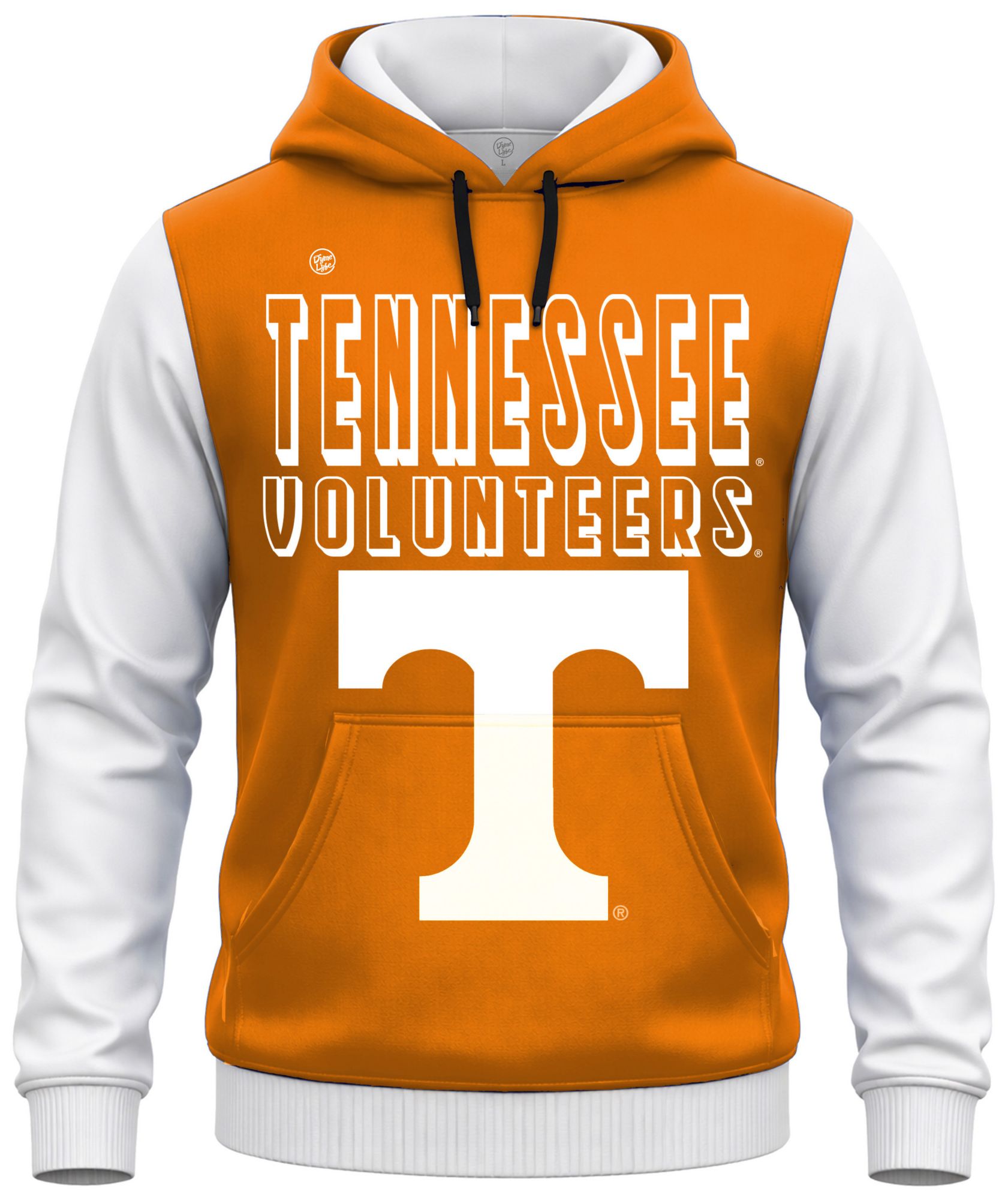 Dyme Lyfe Men's Tennessee Volunteers Tennessee Orange and White Sticker Hoodie