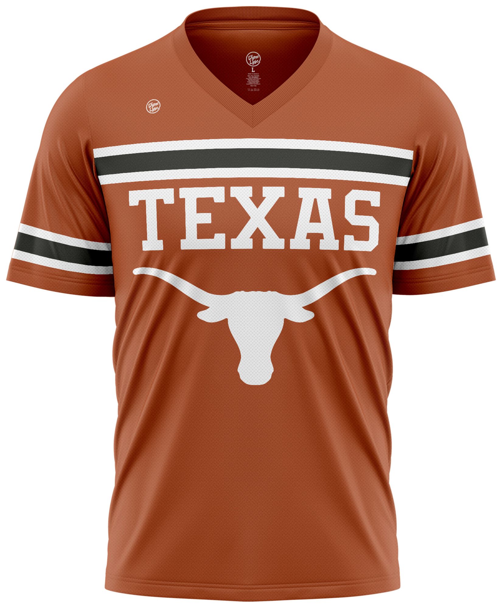 Dyme Lyfe Men's Texas Longhorns Texas Orange V-Neck Open Hole Mesh Jersey