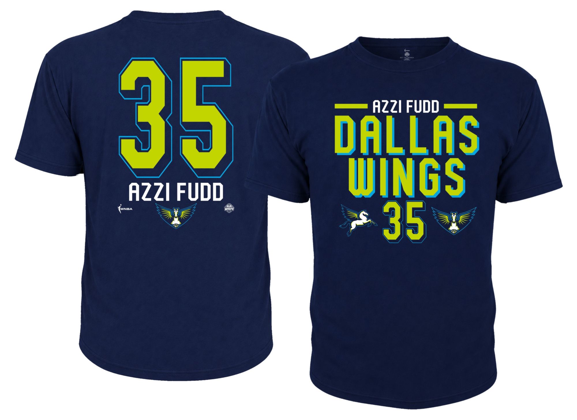 Dynasty Apparel Adult Dallas Wings Azzi Fudd Navy Explorer T-Shirt