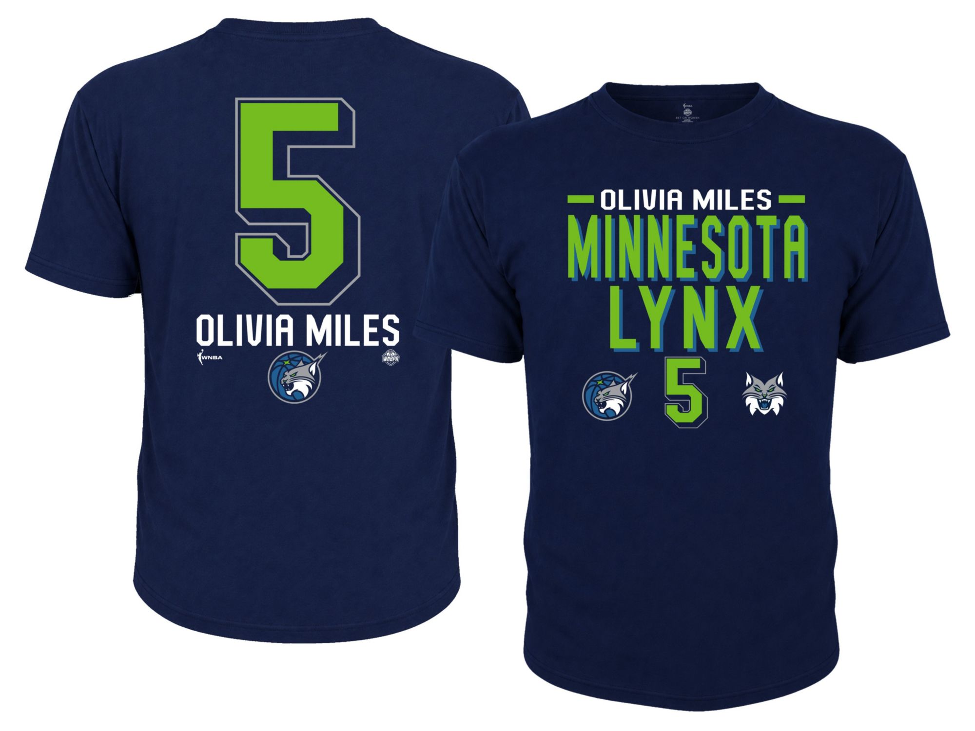 Dynasty Apparel Adult Minnesota Lynx Olivia Miles Navy Explorer T-Shirt