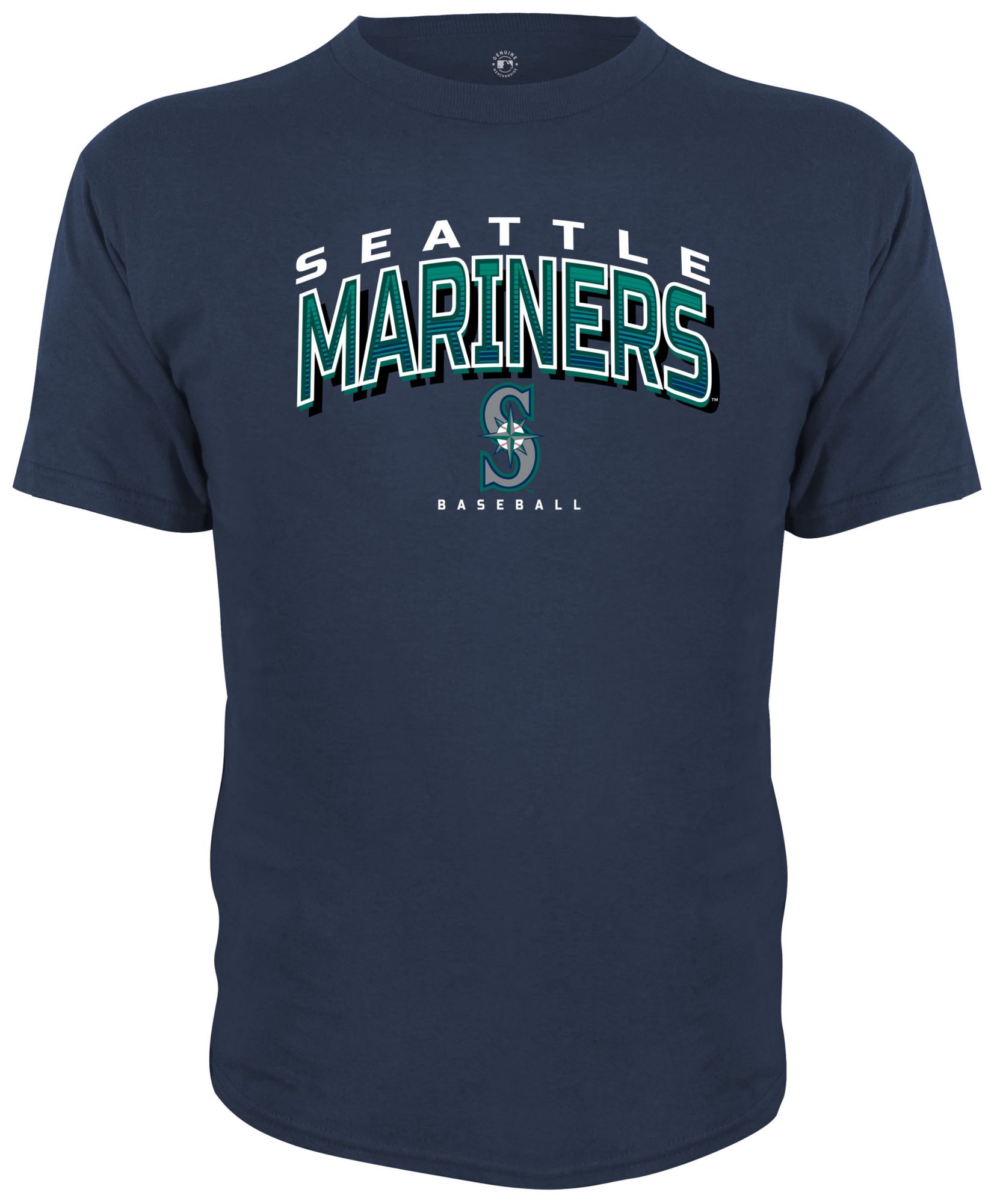 Dynasty Apparel Boys' Seattle Mariners Navy Wordmark T-Shirt