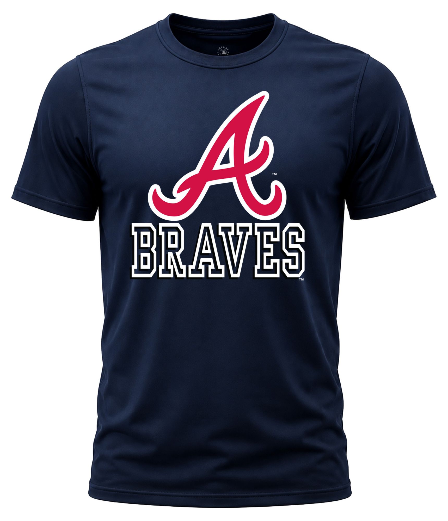 Dynasty Apparel Boys' Atlanta Braves Big Logo T-Shirt
