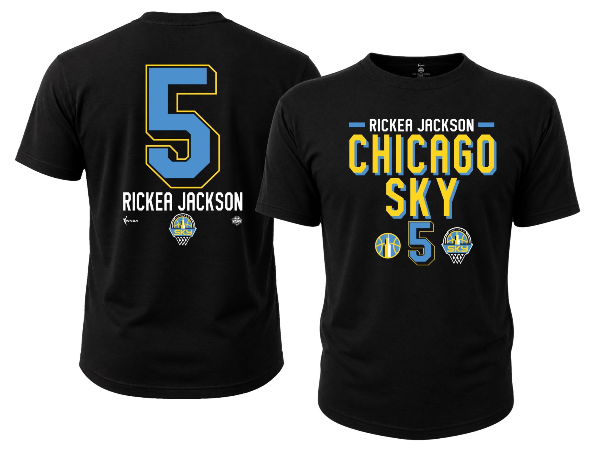 Dynasty Apparel Youth Chicago Sky Rickea Jackson Black Explorer T-Shirt
