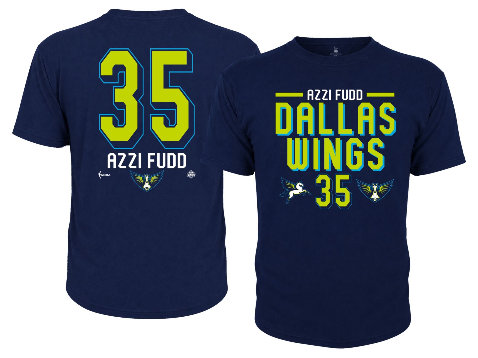 Dynasty Apparel Youth Dallas Wings Azzi Fudd Navy Blue Explorer T-Shirt