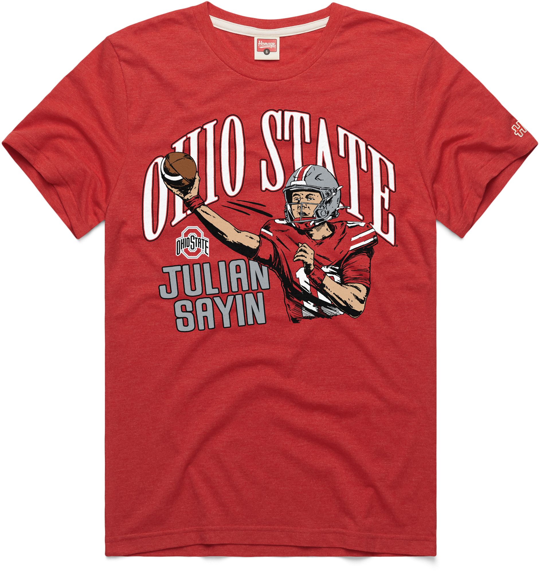 HOMAGE Youth Ohio State Buckeyes Red Just Saying T-Shirt