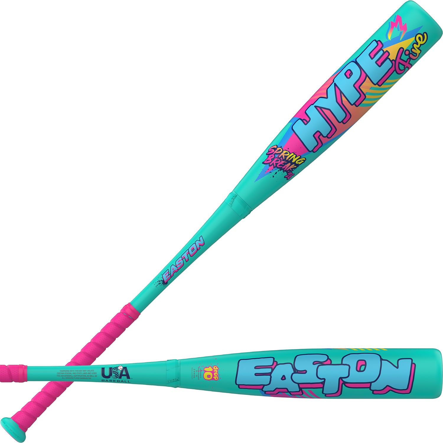 Easton Hype Fire Teal Spring Break USA Youth Bat 2026 (-10)