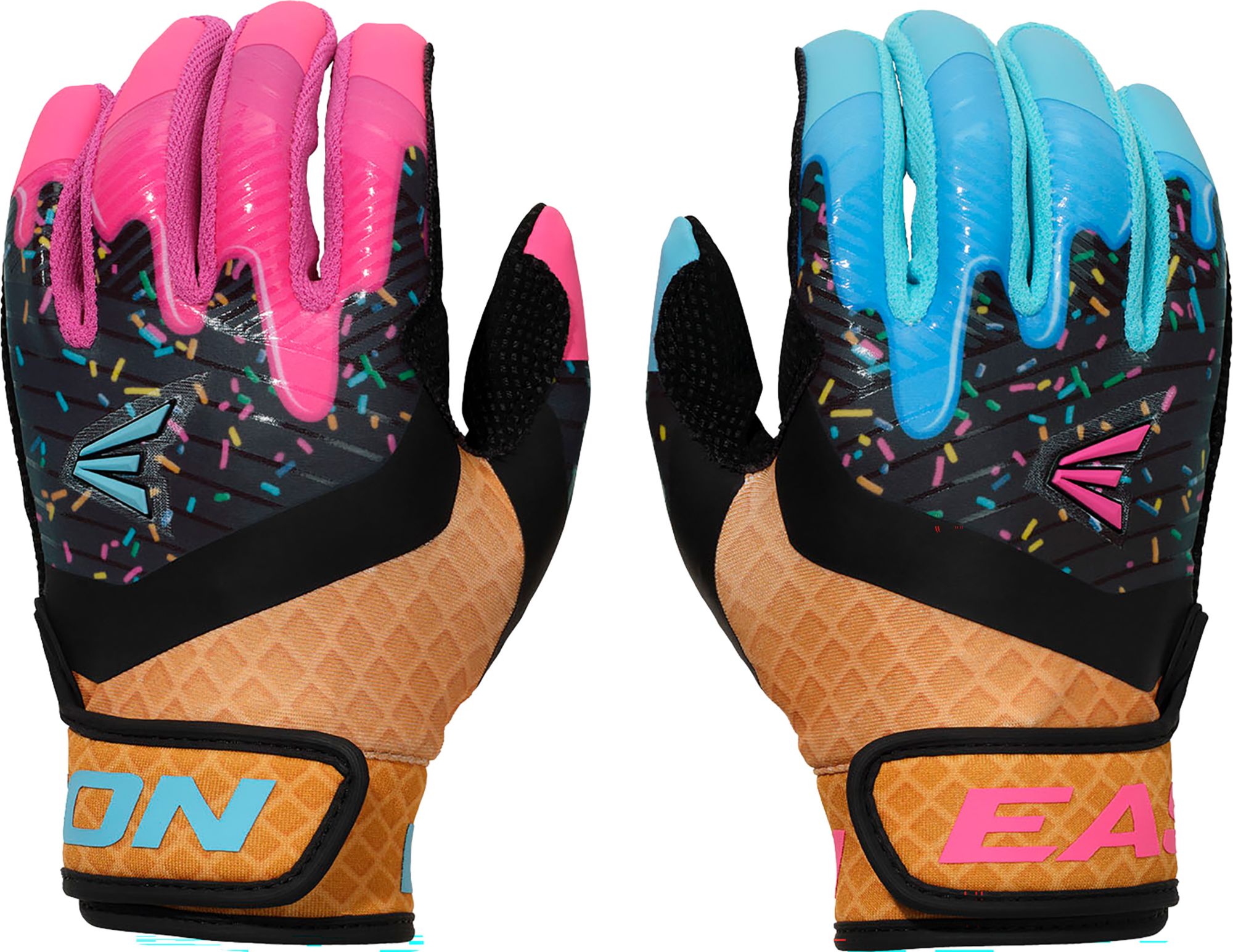 Easton Youth Walk-Off Sugar Rush Tee Ball Batting Gloves, XS, Black
