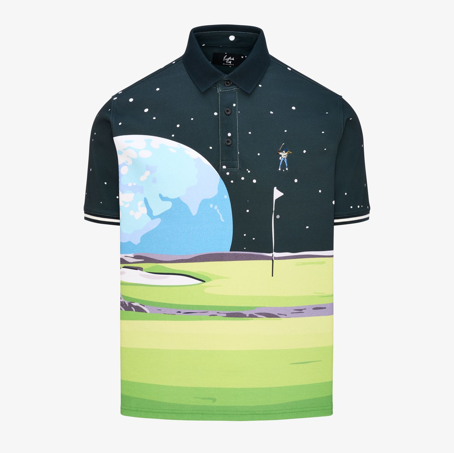 Eastside Golf Men's Scenic Pique Golf Polo, Large, Multi-color