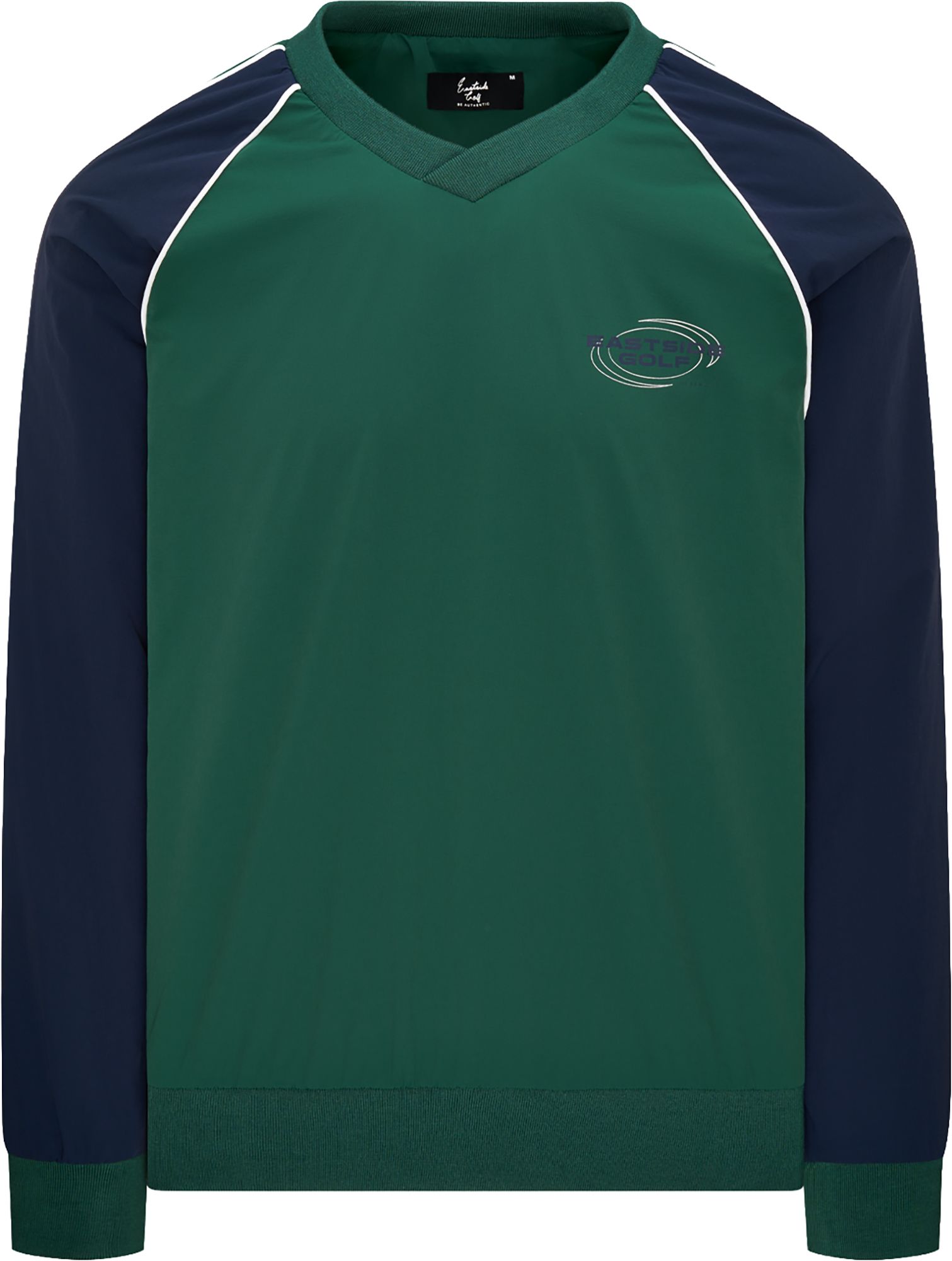 Eastside Golf Men's Wind Cheater Shirt, 2XL, Prime Green/Midnight Navy