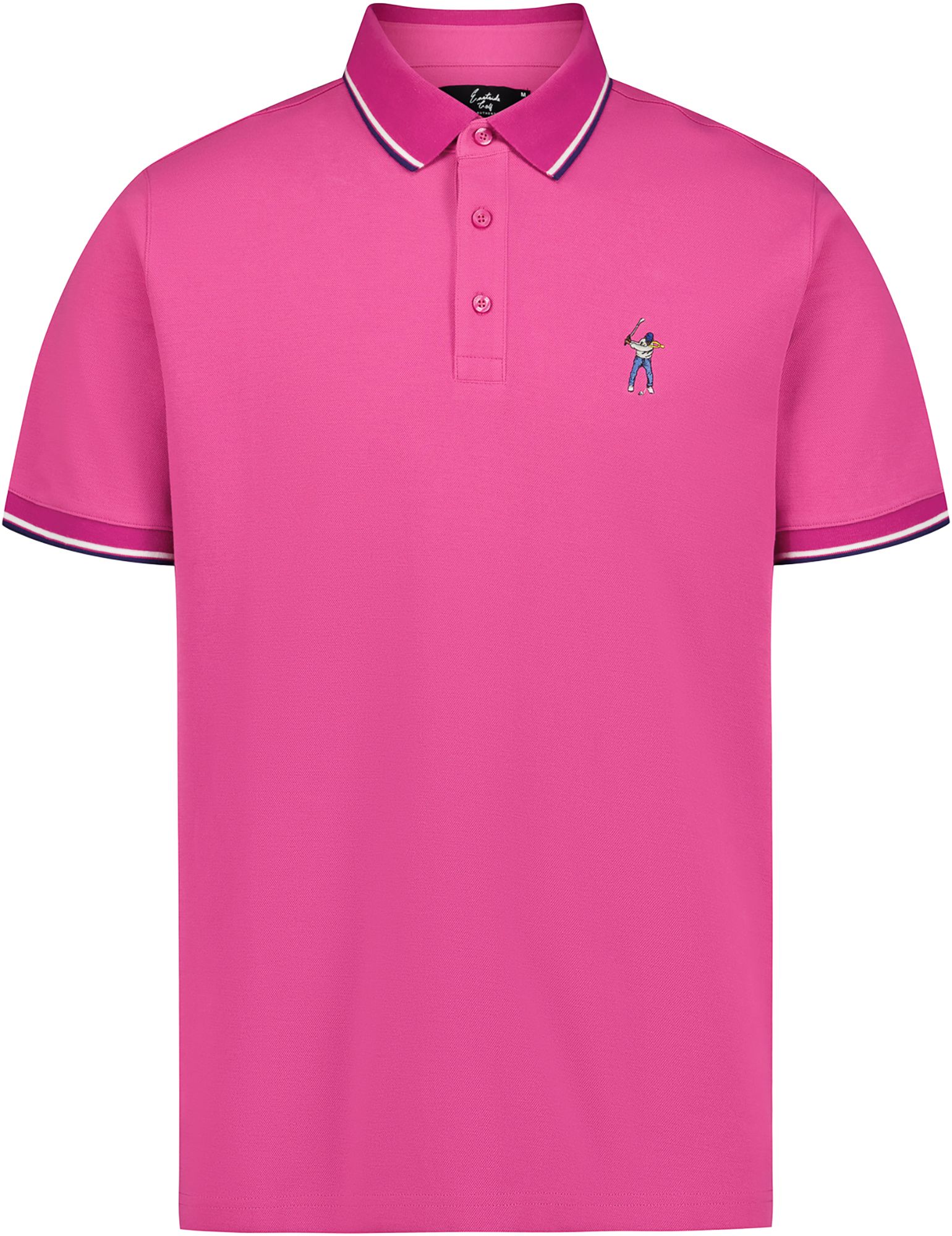Eastside Golf Men's Tip Pique Golf Polo, 3XL, Fuschia Pink