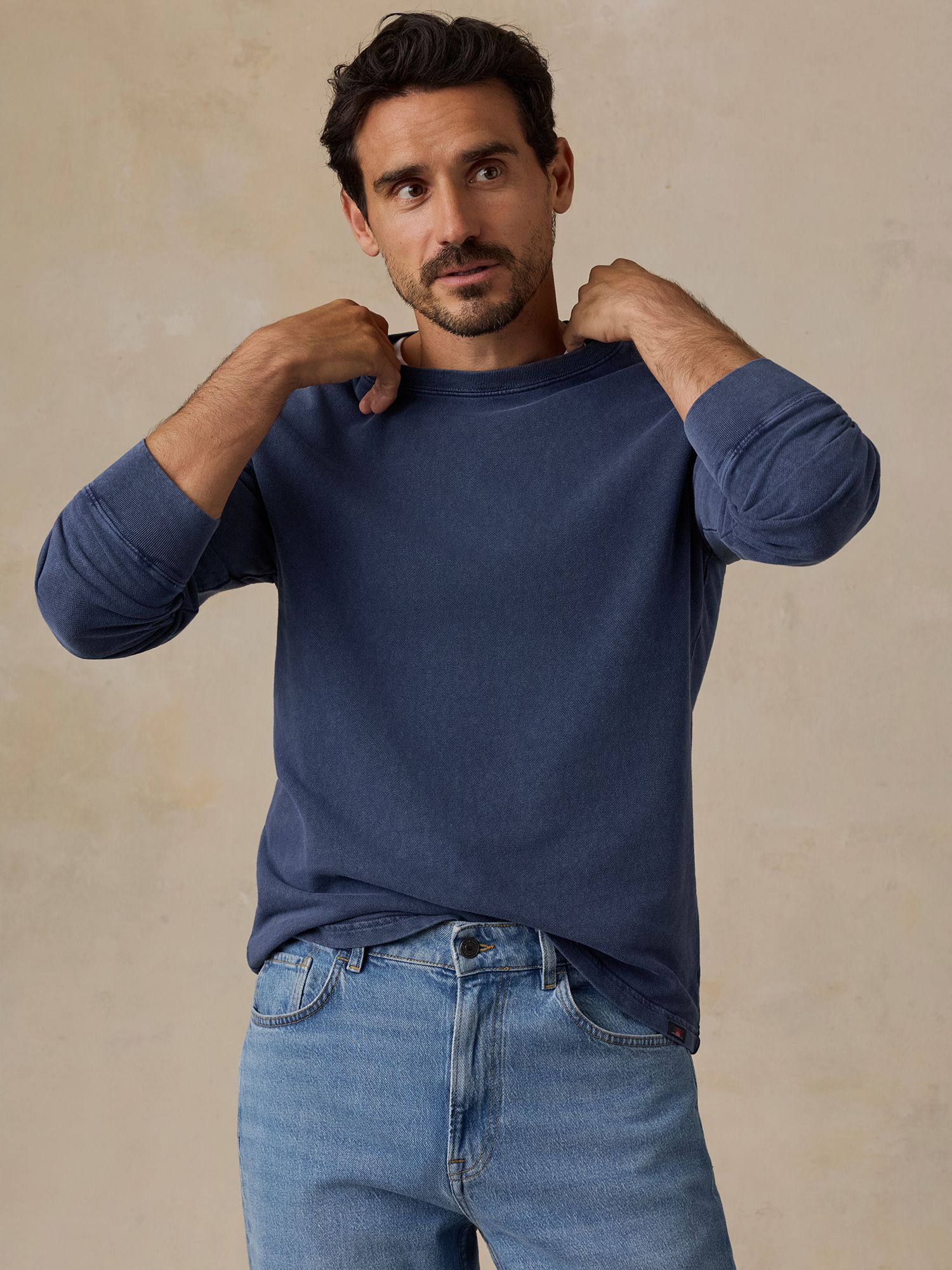 Faherty Men's Recycled Terry Long Sleeve T-Shirt