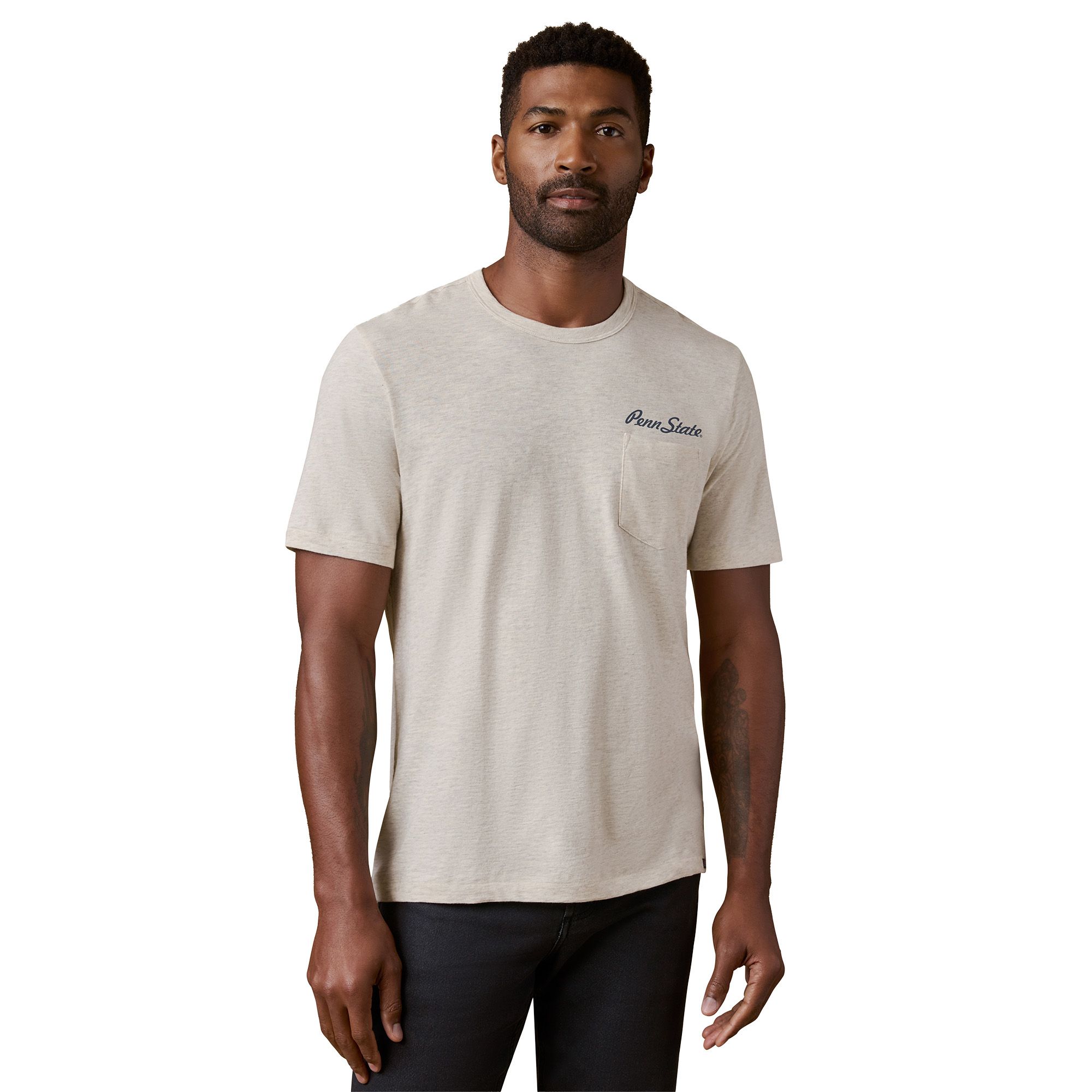 Faherty Men's Penn State Nittany Lions Island Dune Heather Sunwashed Pocket T-Shirt