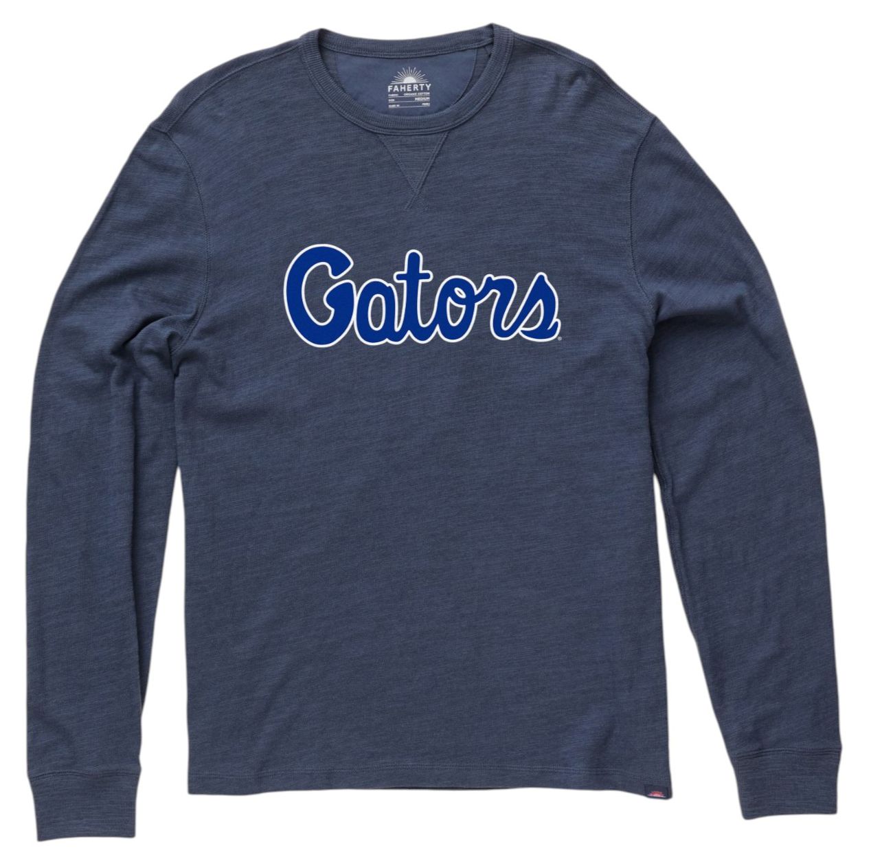 Faherty Men's Florida Gators Blue Nights Sunwashed Slub Crewneck Sweatshirt