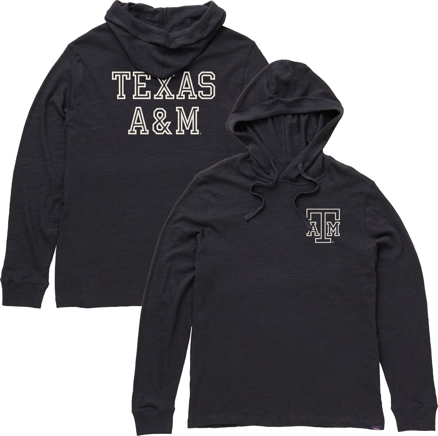 Faherty Men's Texas A&amp;M Aggies Ridge Black Sunwashed Slub Hoodie