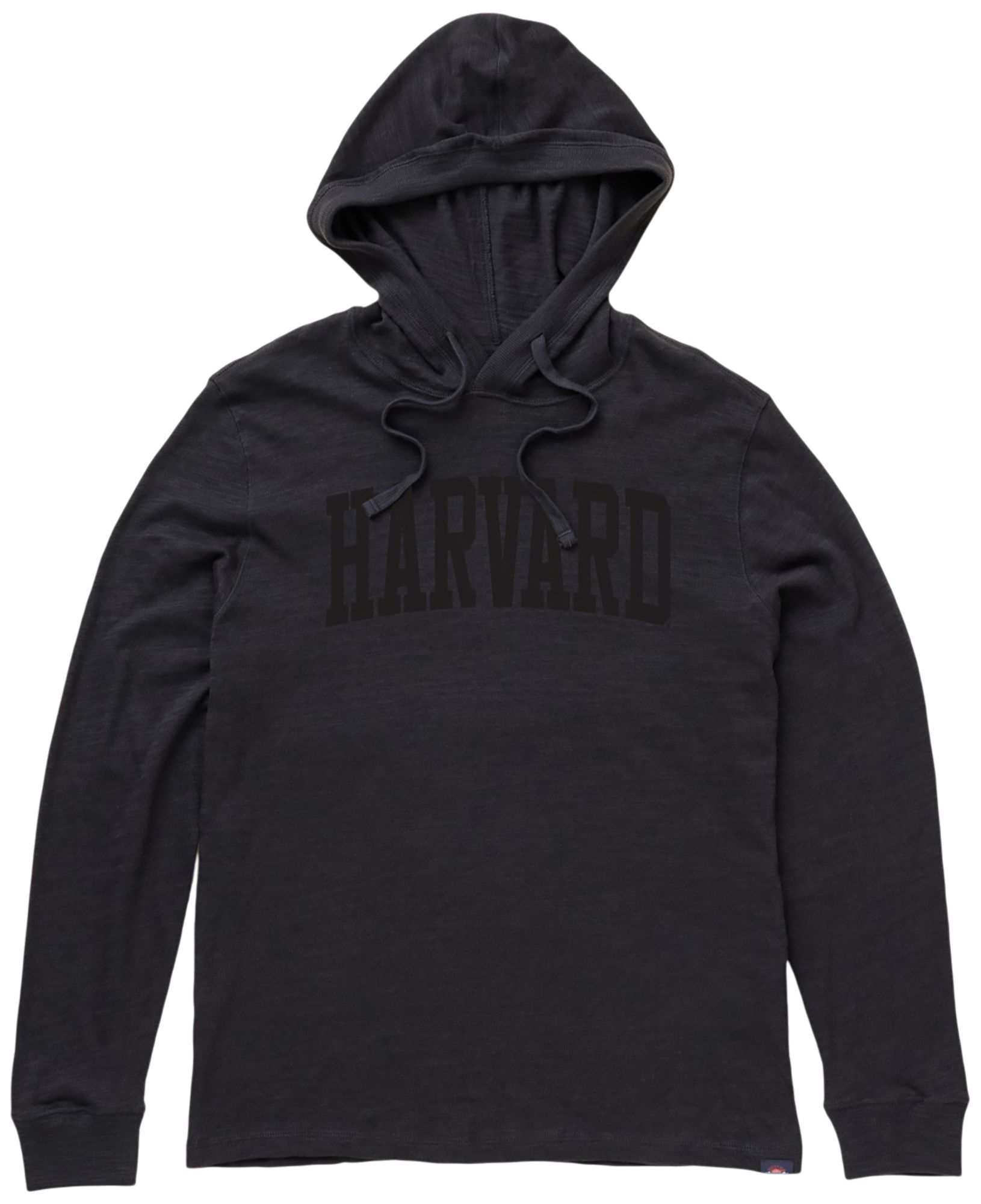 Faherty Men's Harvard Crimson Ridge Black Sunwashed Slub Hoodie