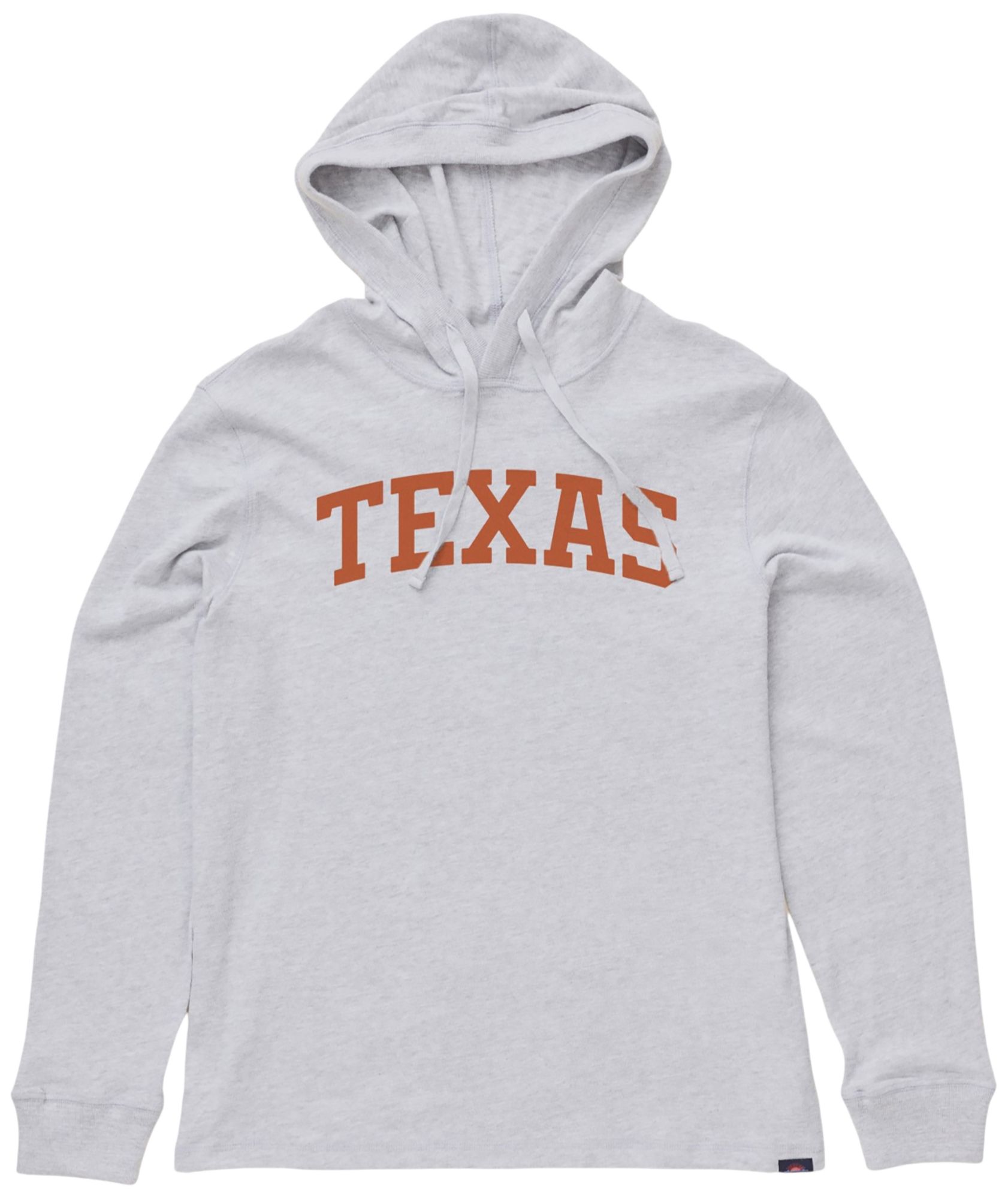 Faherty Men's Texas Longhorns Light Heather Gray Sunwashed Slub Hoodie