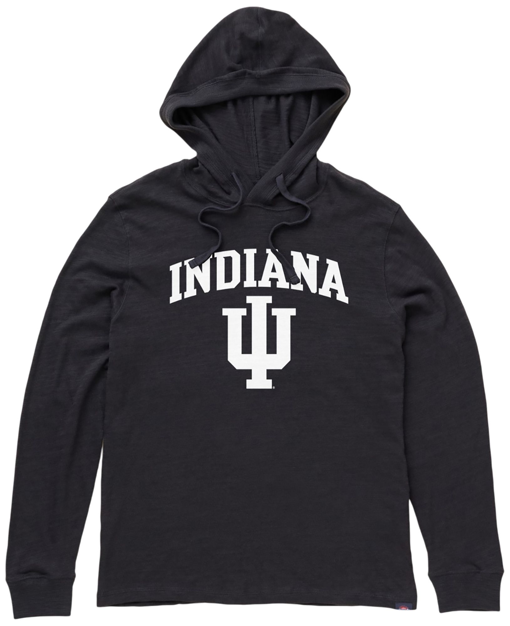 Faherty Men's Indiana Hoosiers Ridge Black Sunwashed Slub Hoodie
