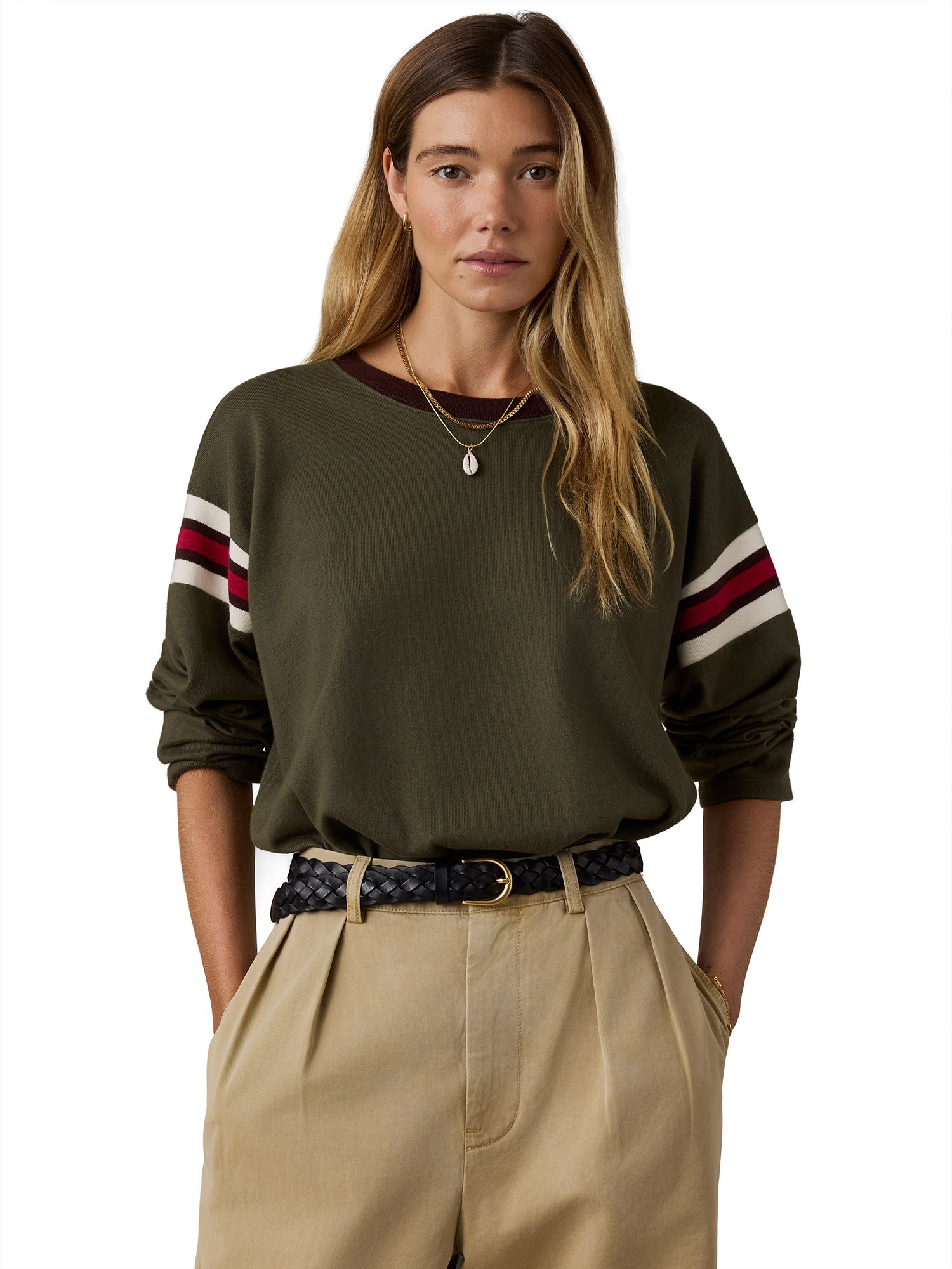 Faherty Women's Sport Jersey Throwback Long Sleeve T-Shirt