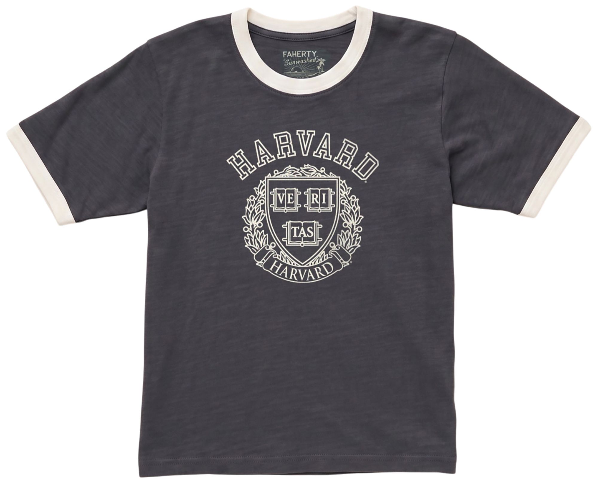 Faherty Women's Harvard Crimson Black Camp T-Shirt