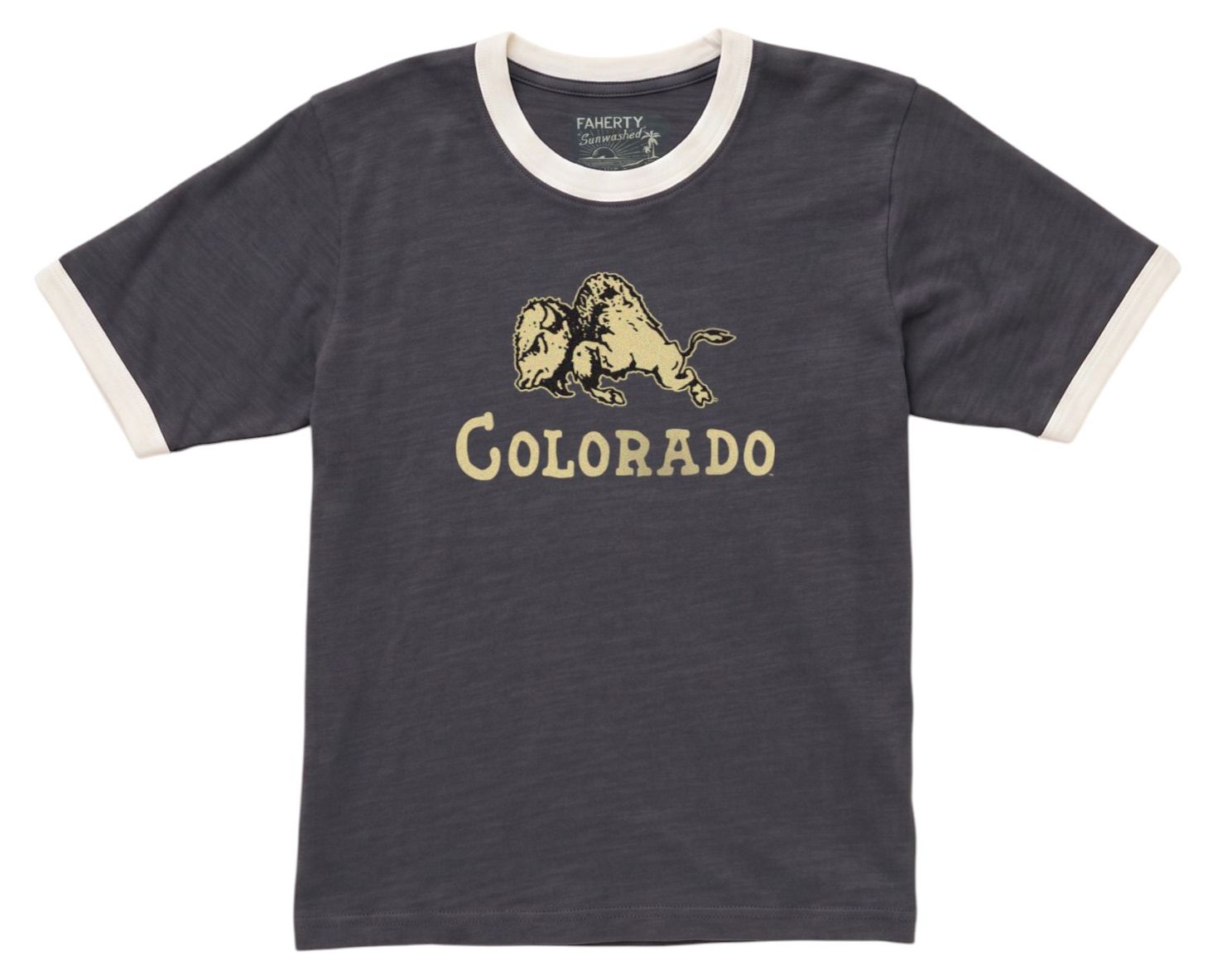 Faherty Women's Colorado Buffaloes Black Camp T-Shirt