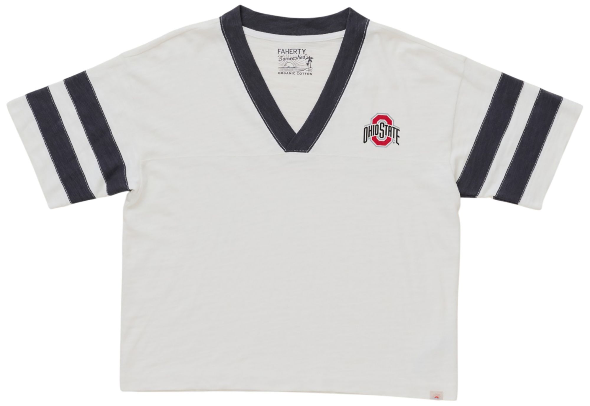 Faherty Women's Ohio State Buckeyes Slub Varsity T-Shirt