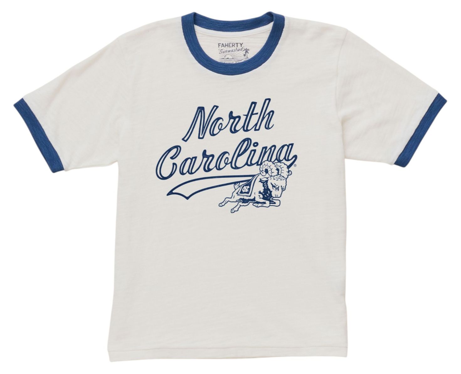 Faherty Women's North Carolina Tar Heels Vintage Cream Camp T-Shirt