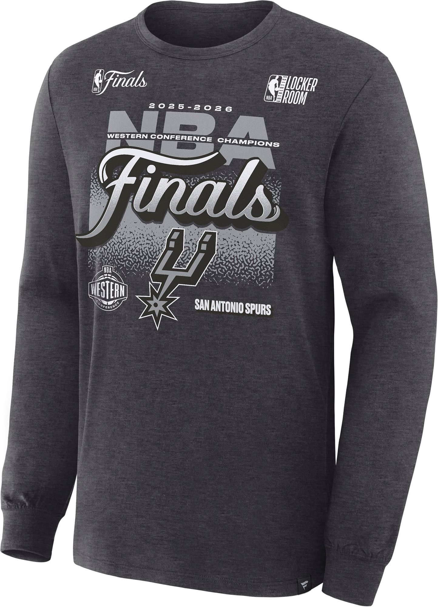 NBA Adult 2026 Western Conference Champions San Antonio Spurs Locker Room Long Sleeve Shirt