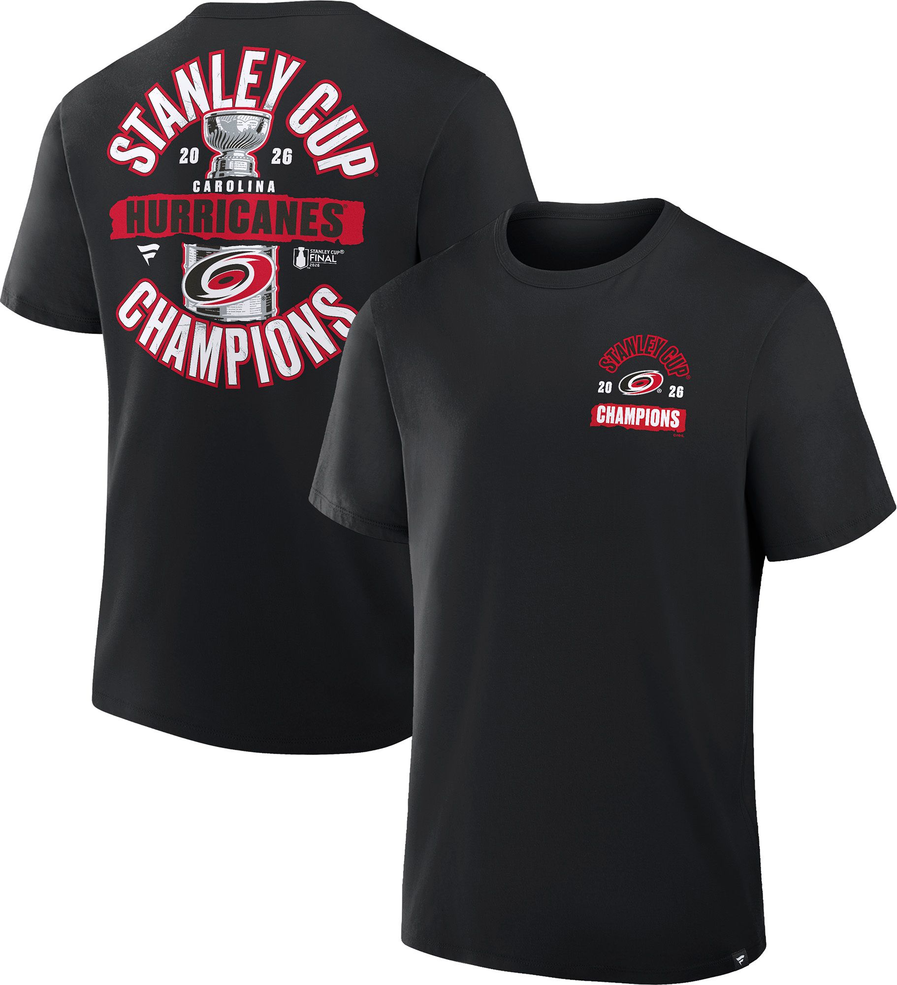 NHL Adult Carolina Hurricanes 2026 Stanley Cup Champions 2-Hit T-Shirt
