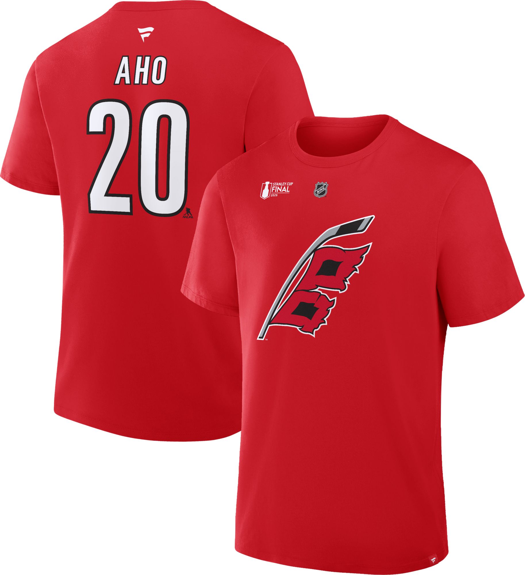 NHL Adult Carolina Hurricanes Sebastian Aho #20 2026 Stanley Cup Final T-Shirt