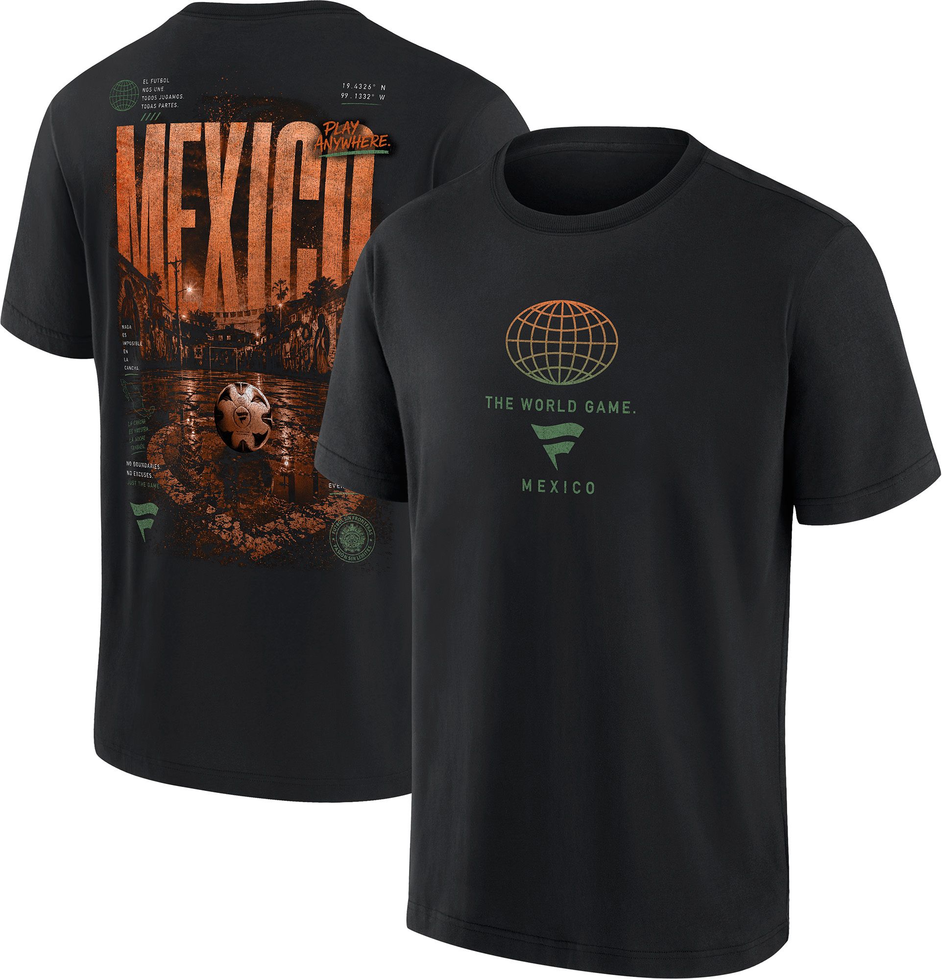 Fanatics Adult Mexico Black Streets T-Shirt