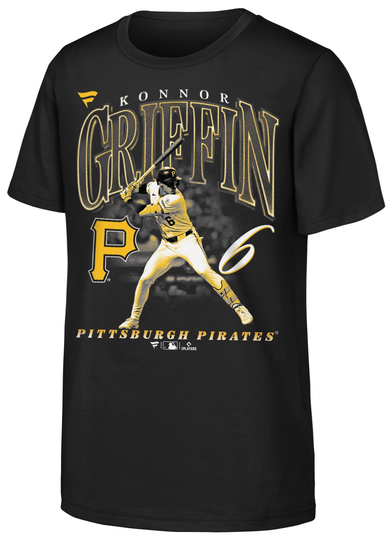 Fanatics Boys' Pittsburgh Pirates Black Konnor Griffin Stance T-Shirt