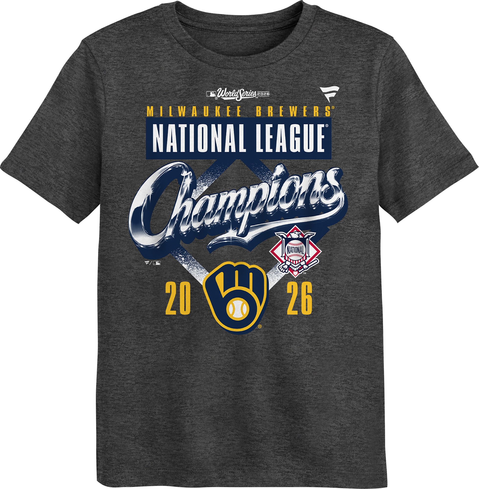 MLB Boys' Milwaukee Brewers 2026 NLCS Champions Locker Room T-Shirt