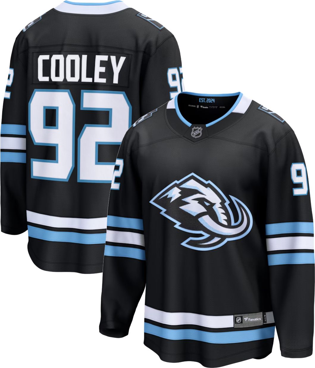NHL Men's Utah Mammoth Black Logan Cooley #92 Home Breakaway Replica Jersey