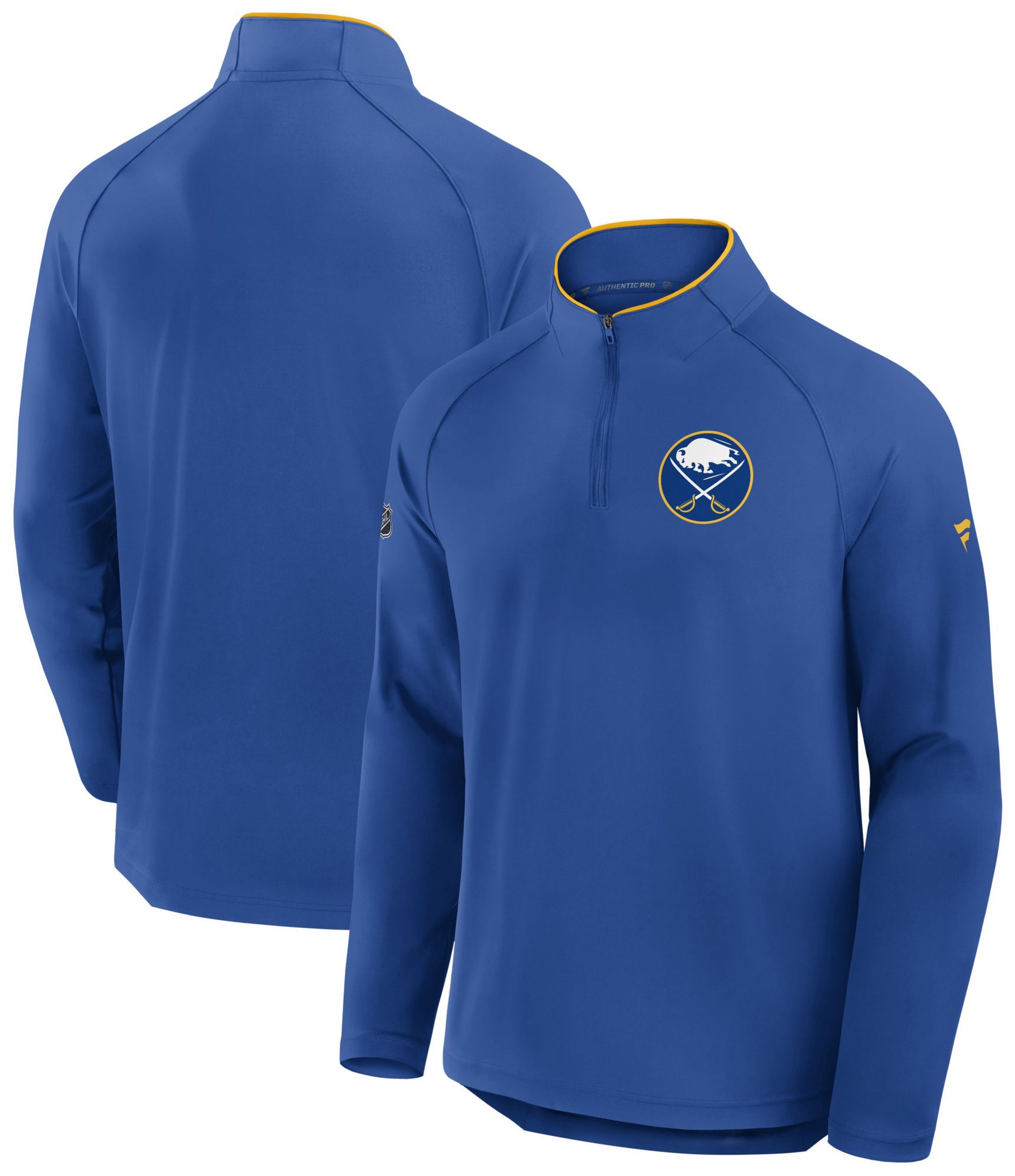 Fanatics Men's Royal Buffalo Sabres Authentic Pro Rink Lightweight Quarter-Zip Pullover - Royal