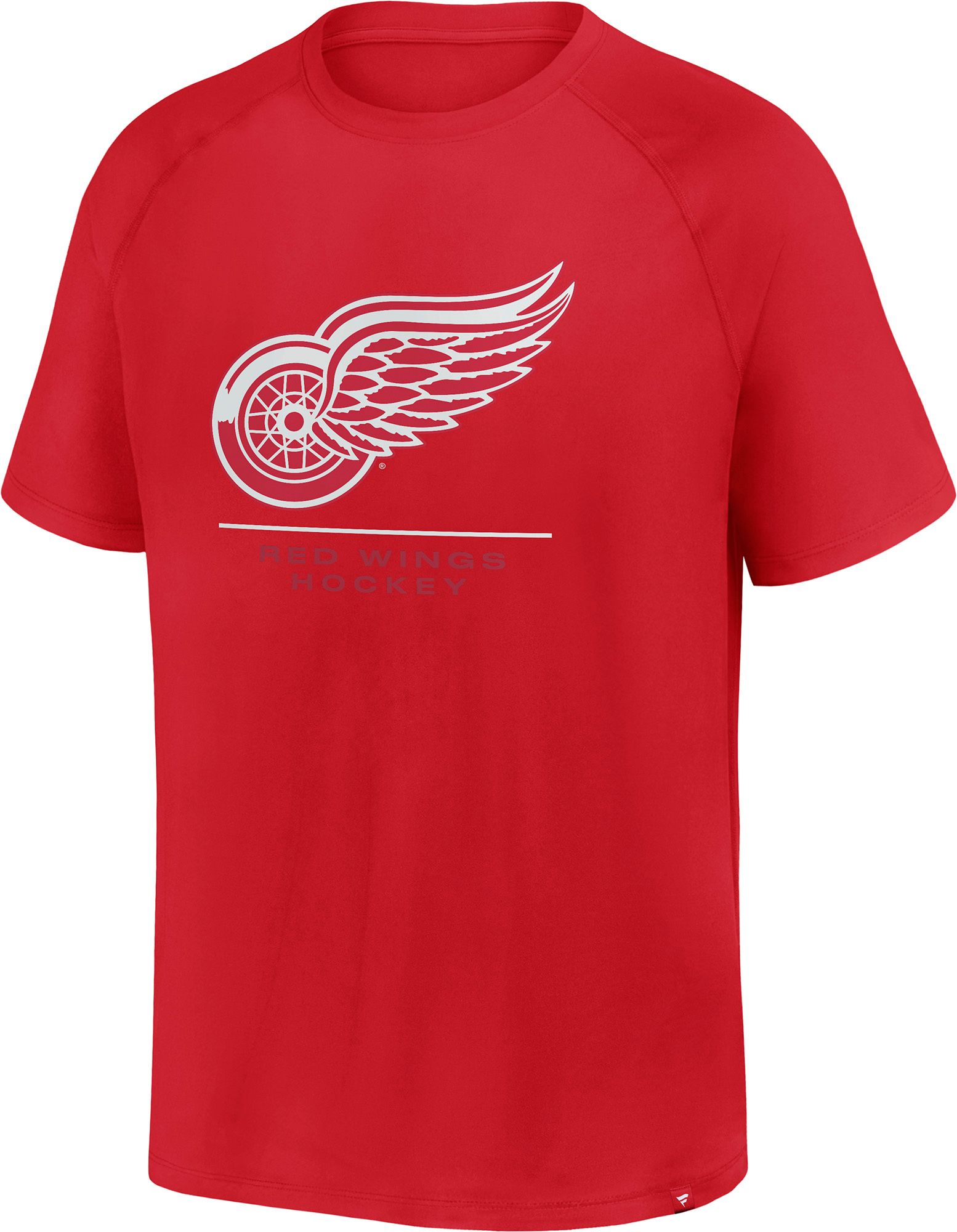 NHL Men's Detroit Red Wings Athletic Red Clutch T-Shirt