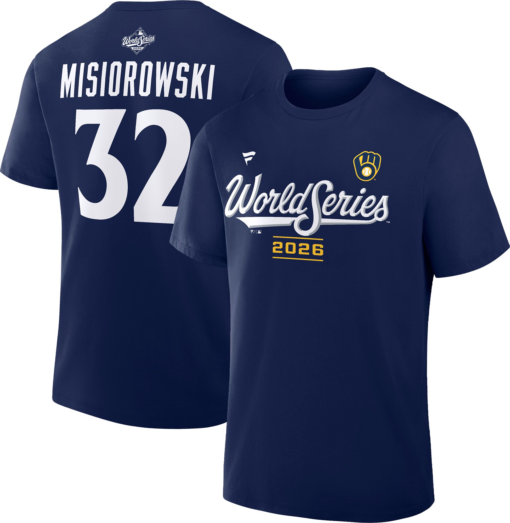 MLB Men's Milwaukee Brewers Jacob Misiorowski 2026 World Series Bound T-Shirt