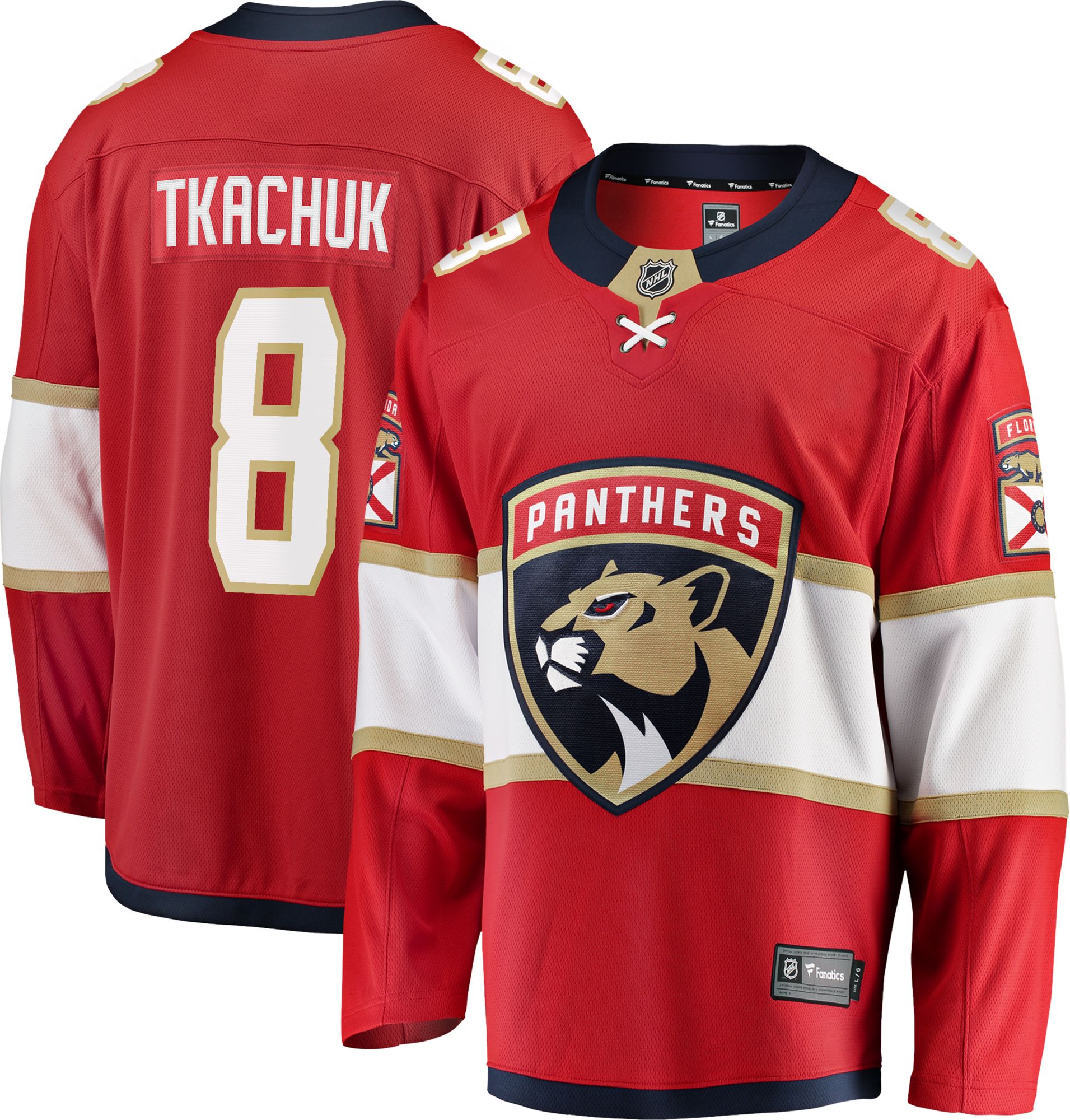 NHL Men's Florida Panthers Brady Tkachuk #8 Red Breakaway Replica Jersey