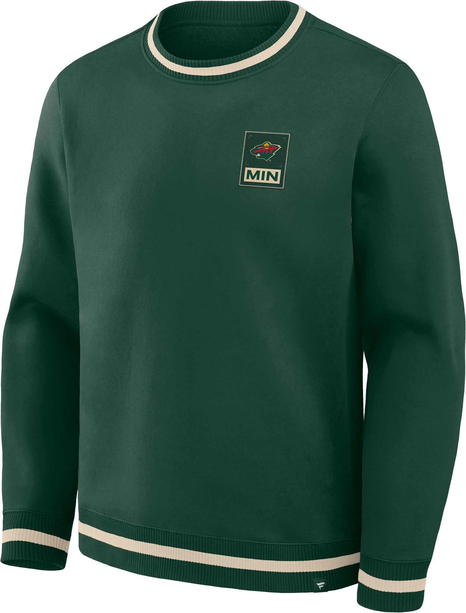 NHL Men's Minnesota Wild Ribbed Crew Crewneck Sweatshirt