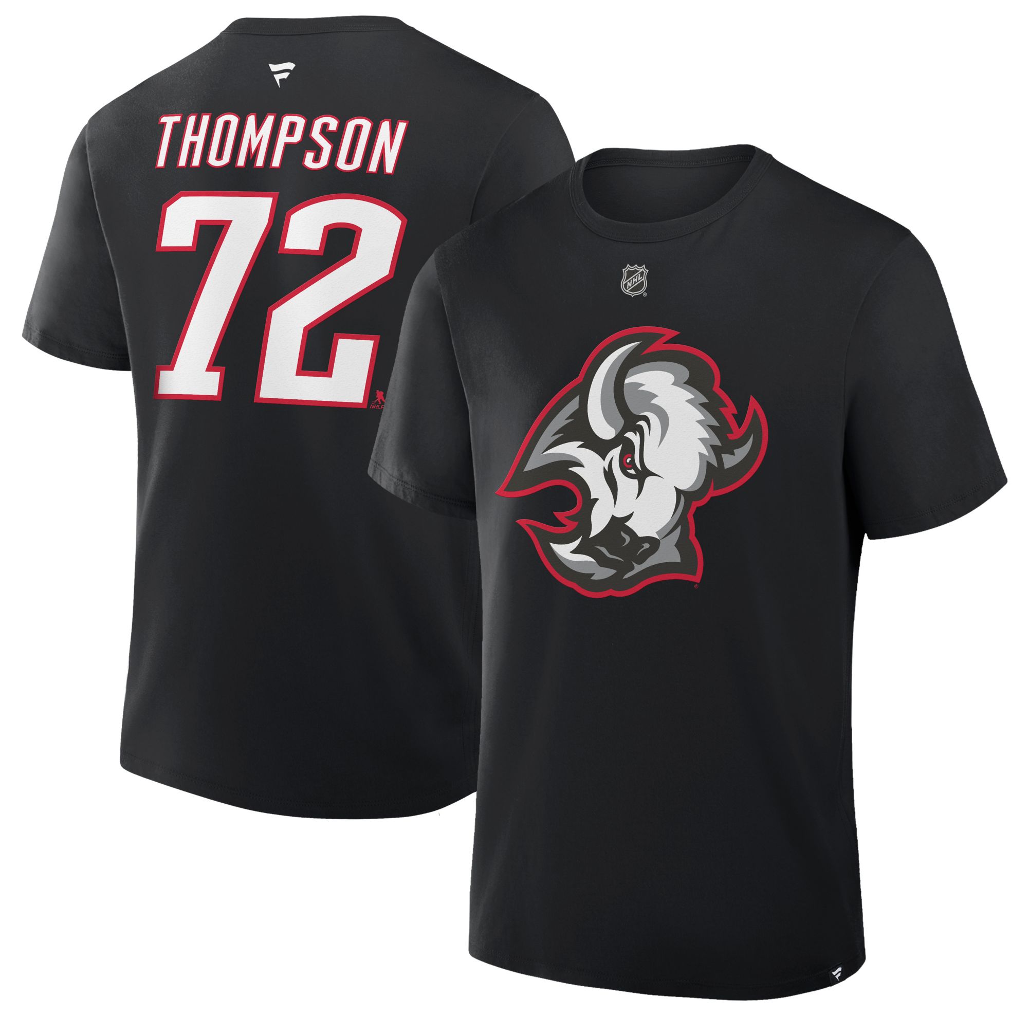 NHL Men's Buffalo Sabres Black Tage Thompson #72 Alternate T-Shirt