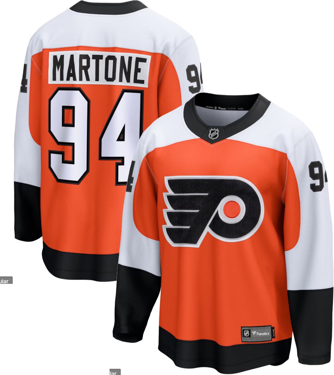 NHL Men's Philadelphia Flyers Orange Porter Martone #94 Home Breakaway Replica Jersey