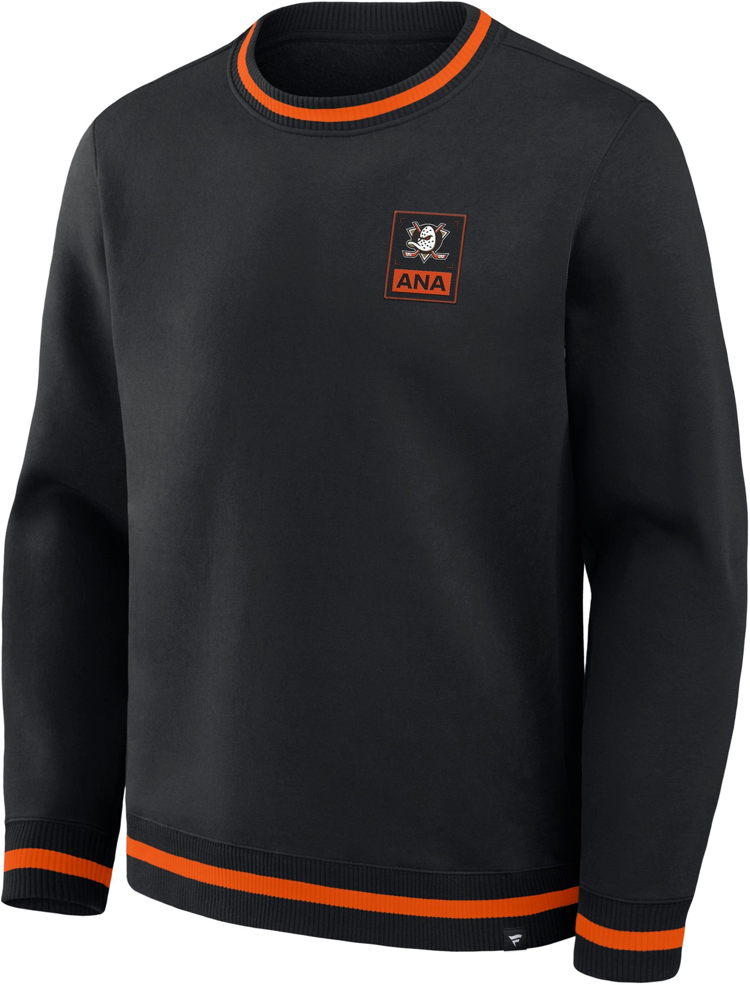 NHL Men's Anaheim Ducks Ribbed Fleece Crewneck Sweatshirt
