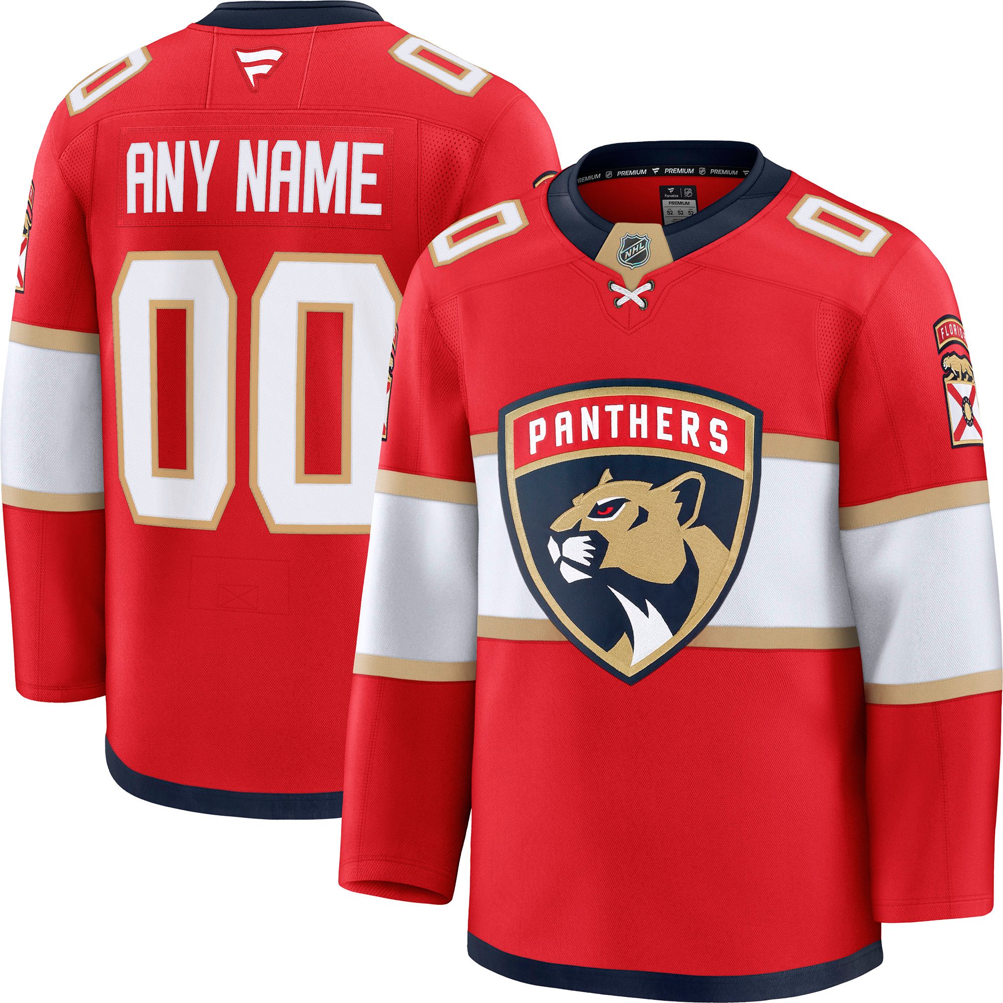 NHL Men's Custom Florida Panthers Premium Authentic Home Jersey