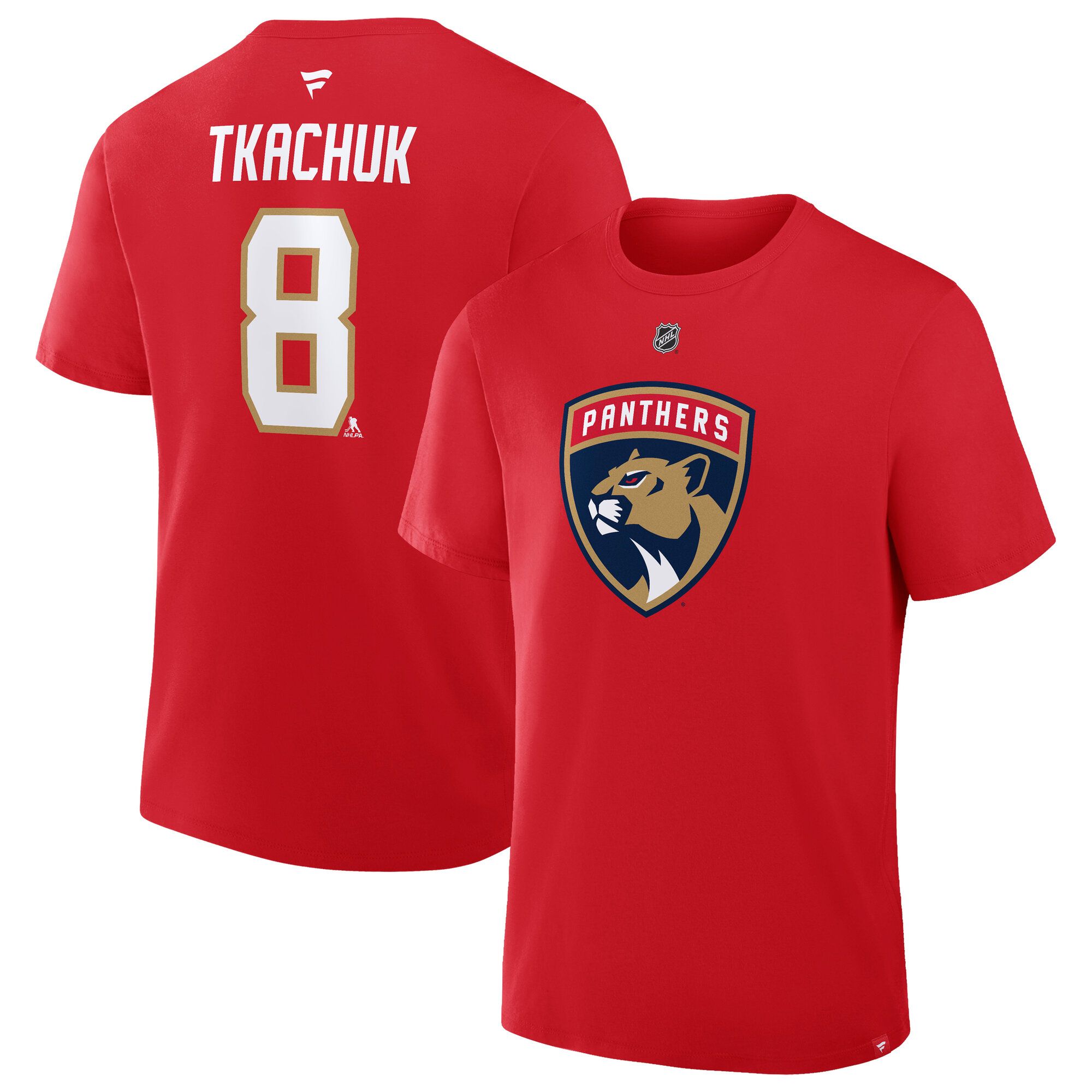 NHL Men's Florida Panthers Red Brady Tkachuk #8 Home T-Shirt