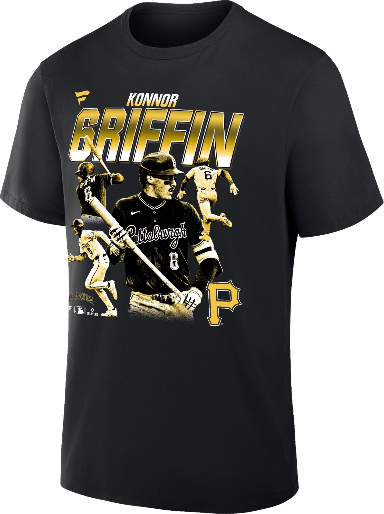Fanatics Men's Pittsburgh Pirates Black Konnor Griffin #6 Legacy Bold T-Shirt