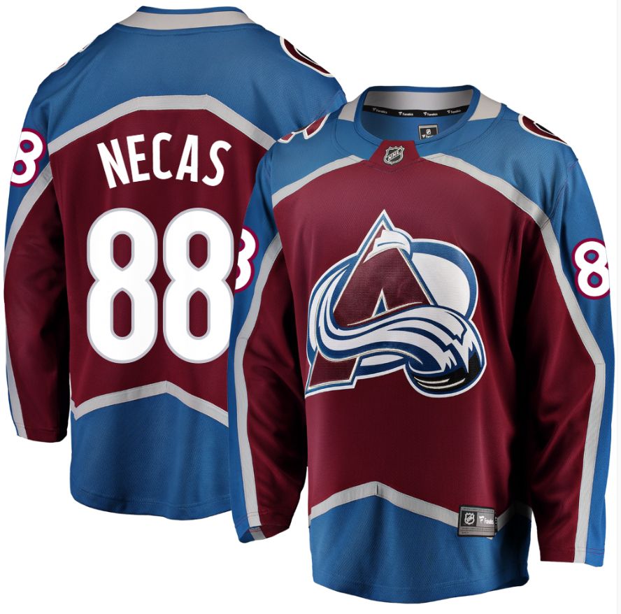 NHL Men's Colorado Avalanche Martin Necas #88 Home Breakaway Replica Maroon Jersey
