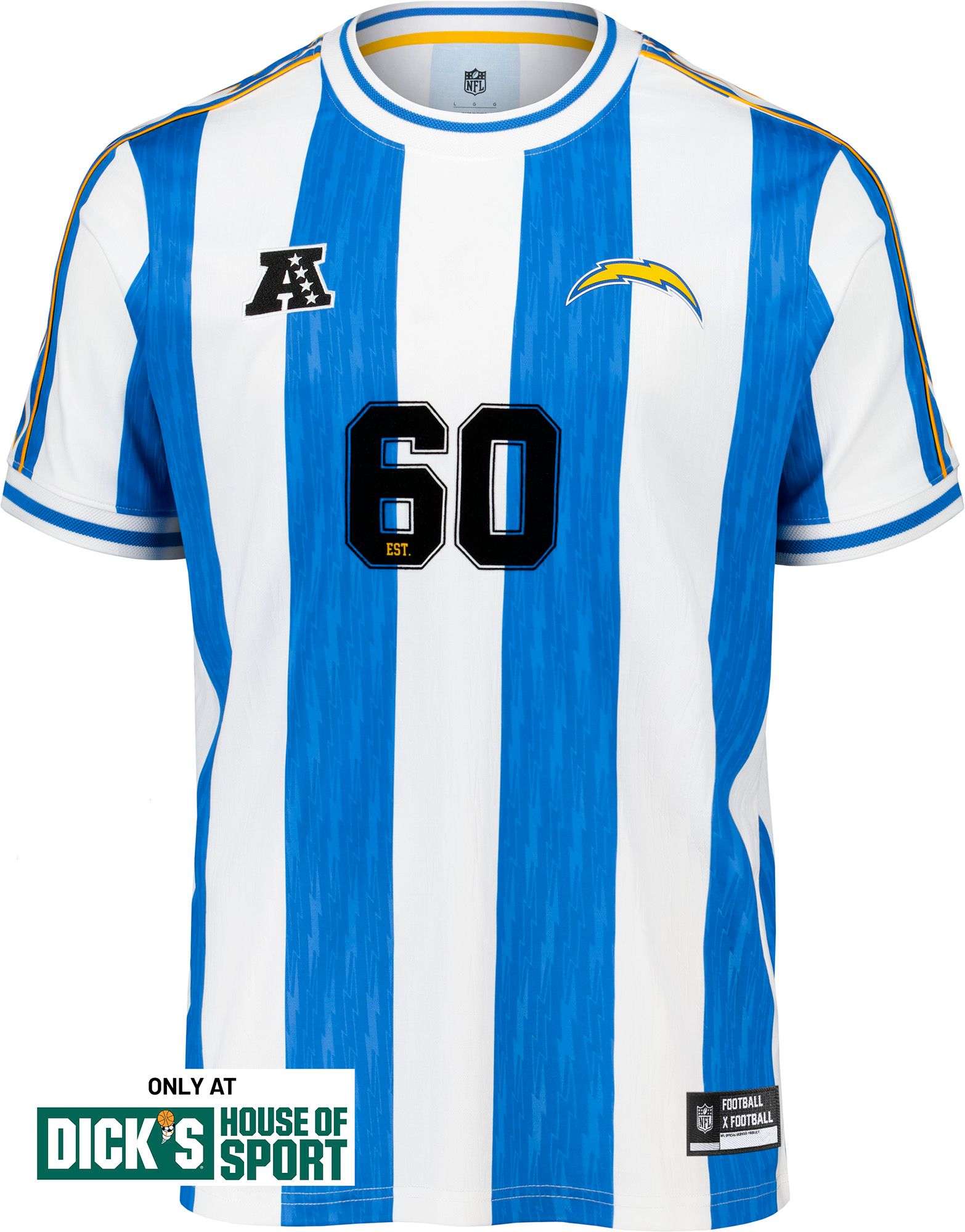 NFL Men's Los Angeles Chargers Football x Football Soccer Jersey