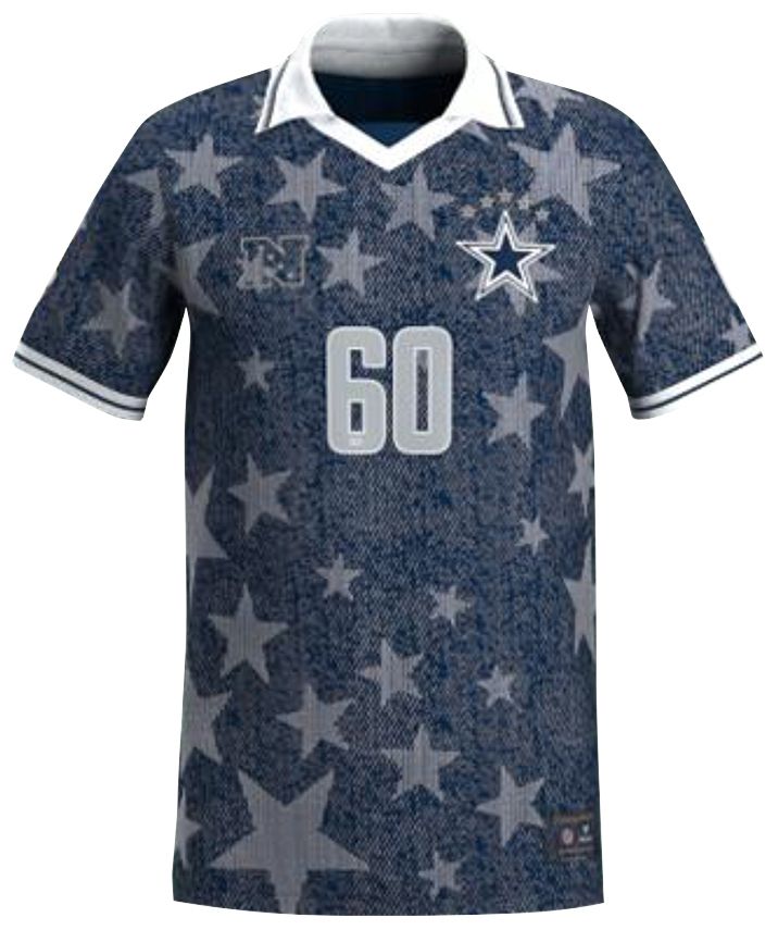 NFL Men's Dallas Cowboys Navy Football x Football Soccer Jersey