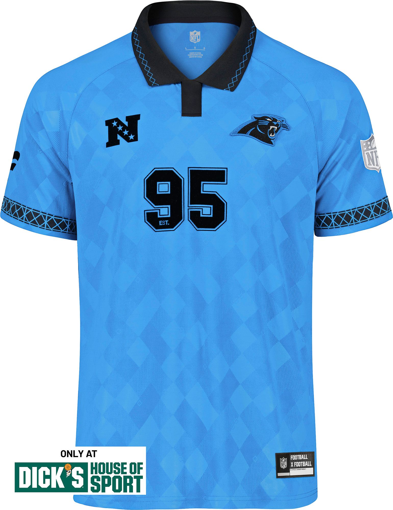 NFL Men's Carolina Panthers Football x Football Soccer Jersey