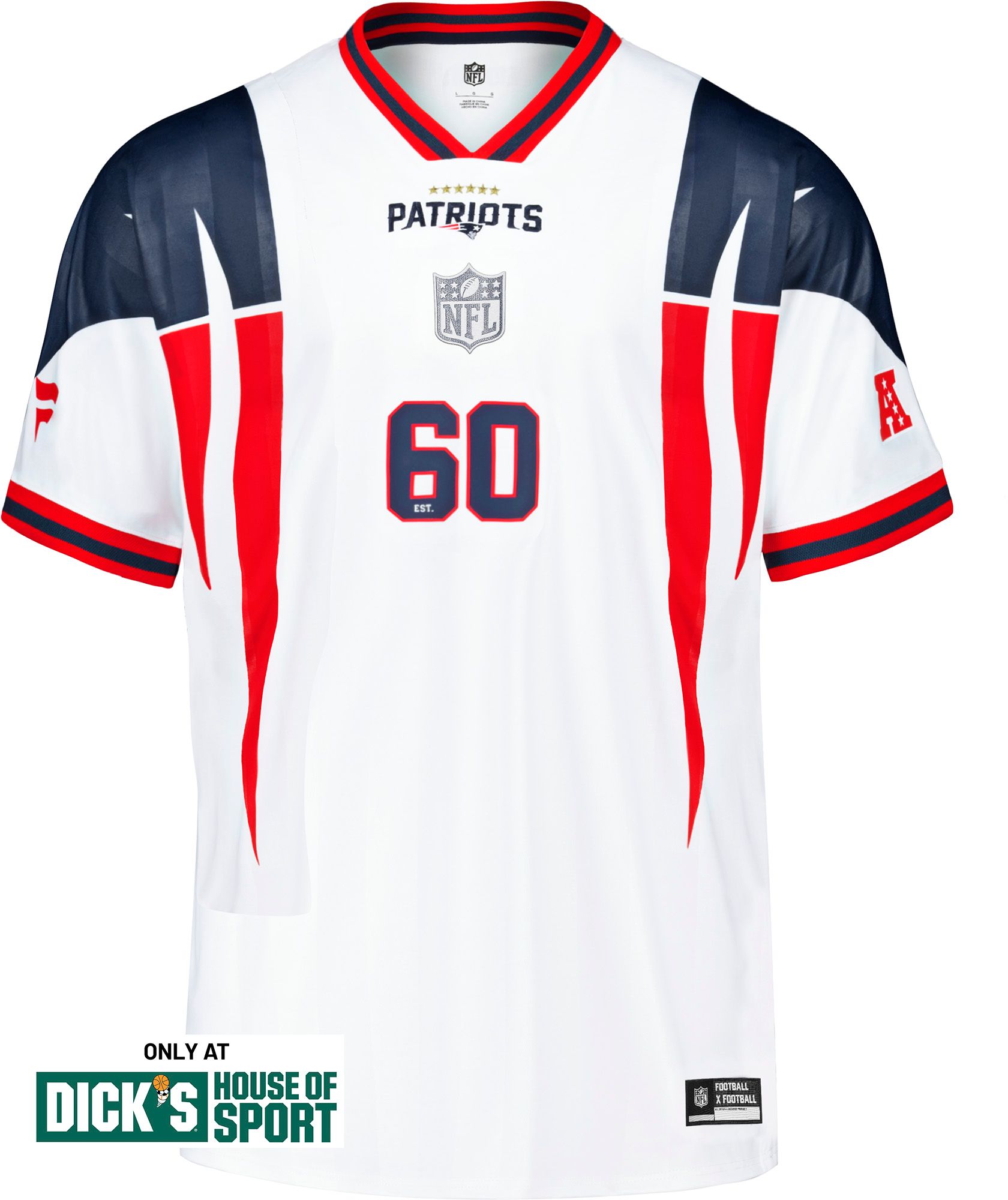 NFL Men's New England Patriots Football x Football Soccer Jersey
