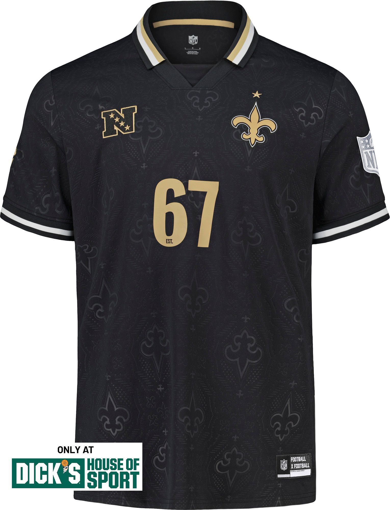 NFL Men's New Orleans Saints Football x Football Soccer Jersey